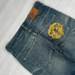 Karakuri Authentic Embroidered Japanese Denim Jeans (3)