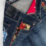 Karakuri Embroidered Japanese Denim Jeans (2)