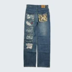 Karakuri Tamashii Embroidered Dragon Japanese Denim Jean (1)