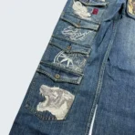 Karakuri Tamashii Embroidered Dragon Japanese Denim Jean (6)