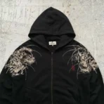 Karakuri Tamashii Sukajan Devil Dragon Embroidery Zip Hoodie (5)