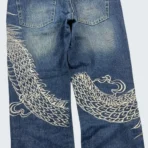 Karakuri Tamashii Vintage Embroidered Dragon Jeans (3)