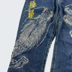 Karakuri Tamashii Vintage Embroidered Dragon Jeans (4)