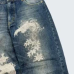 Tamashii Embroidered Dragon Japanese Jeans (4)