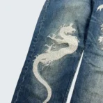 Tamashii Embroidered Dragon Japanese Jeans (5)